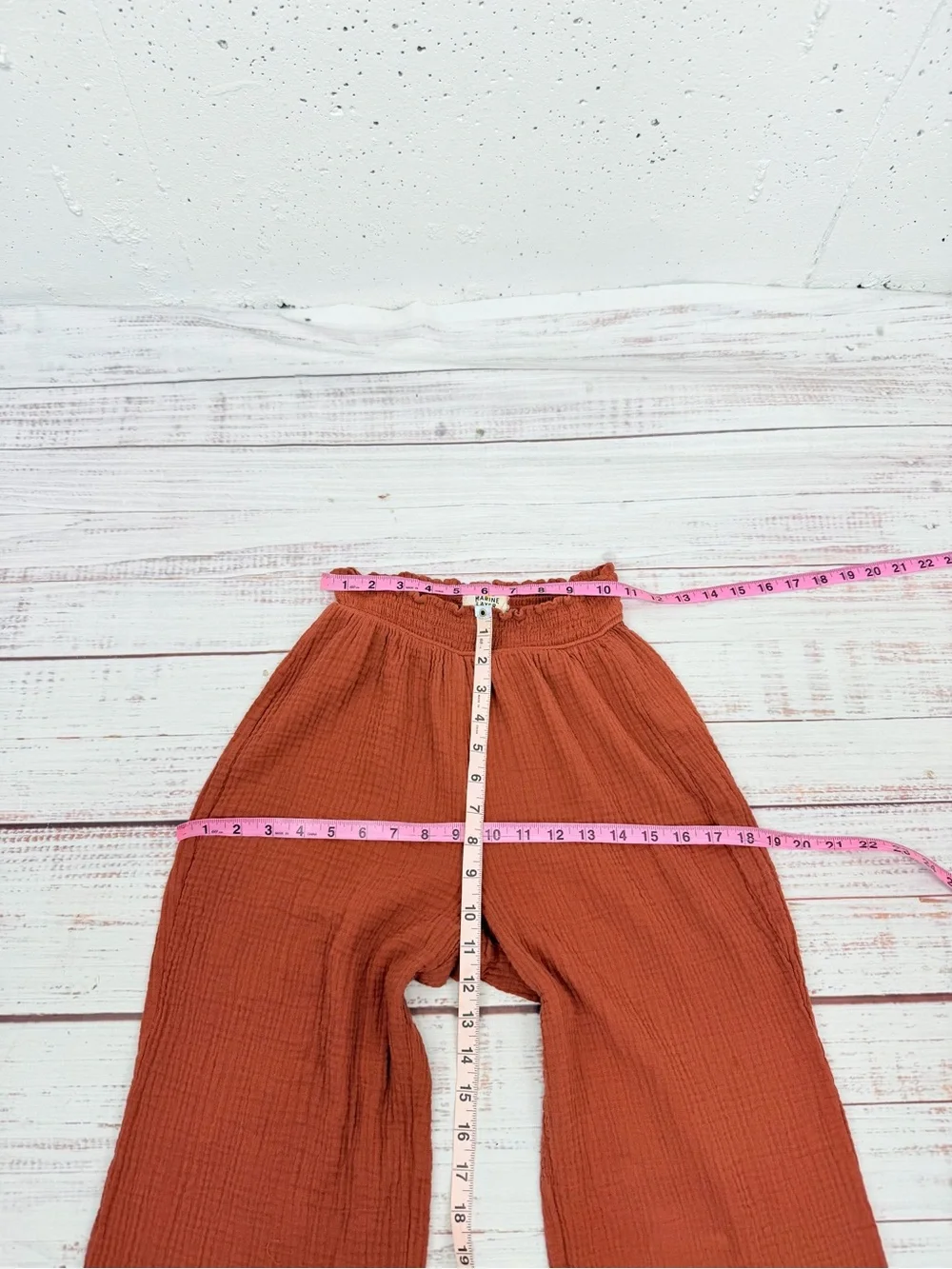 Marine Layer Women’s Size Small Corinne Rust Cotton Wide Leg Pants